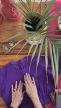 COT012 Violet Geometric Brocade Koti