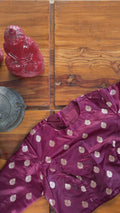 COT007 Plum Patchwork Brocade Koti