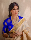 Red Kalamkari V-neck Blouse