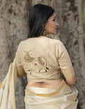 Cream Embroidery Blouse
