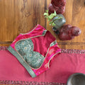 Green Floral Brocade Blouse
