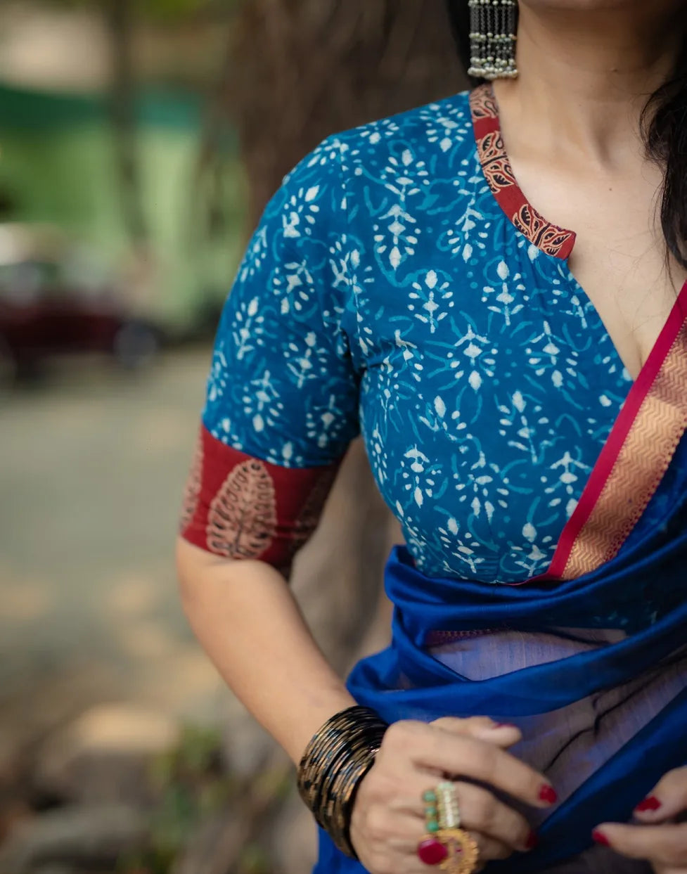 Indigo Handblock Blouse