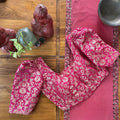 Rani Pink Brocade Puff-Sleeve Blouse