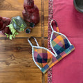 Multicolour Check Spaghetti Blouse