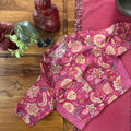Rose Pink Floral Handblock Blouse
