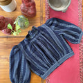 Indigo Denim Embroidered Blouse