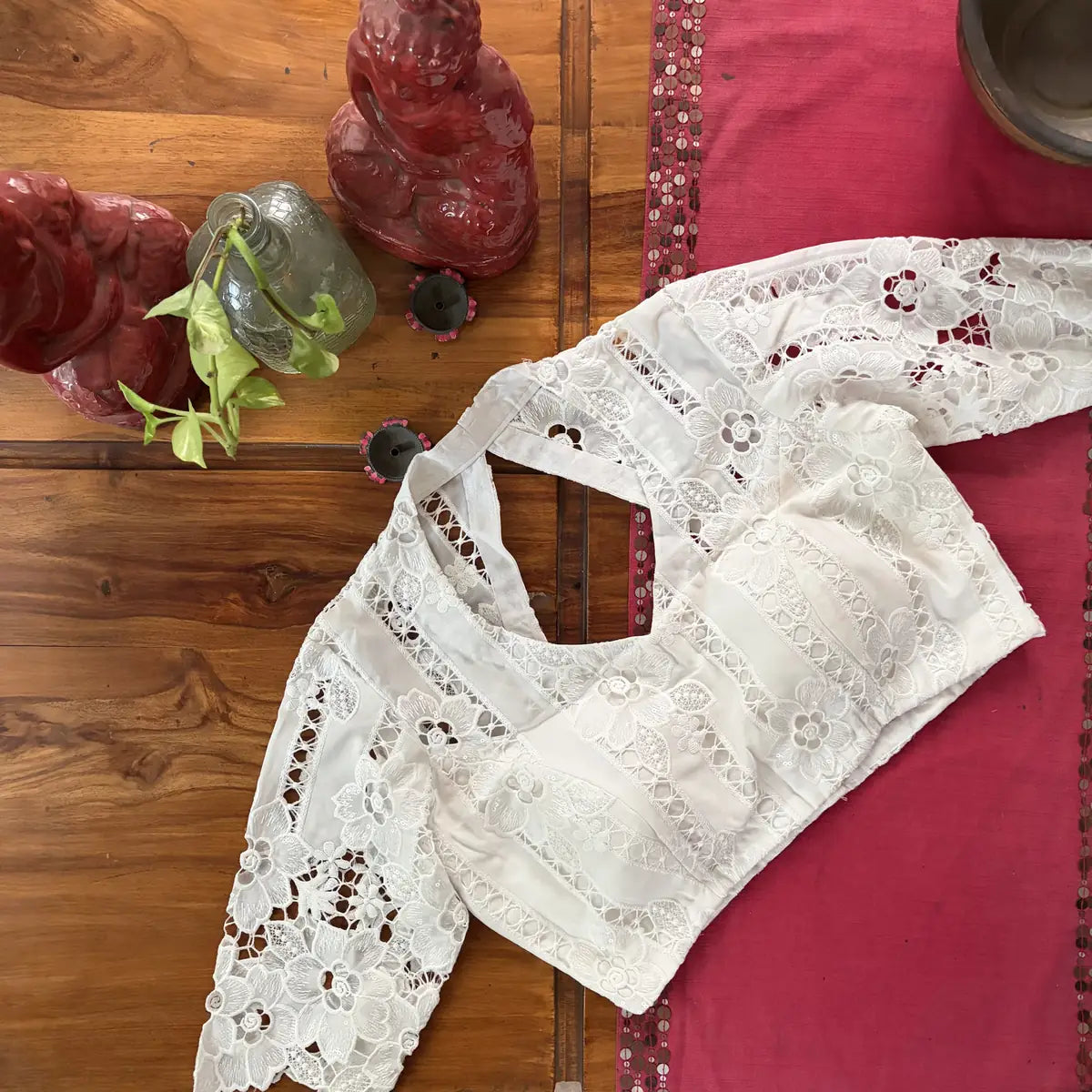 Ivory Cutwork Lace Blouse