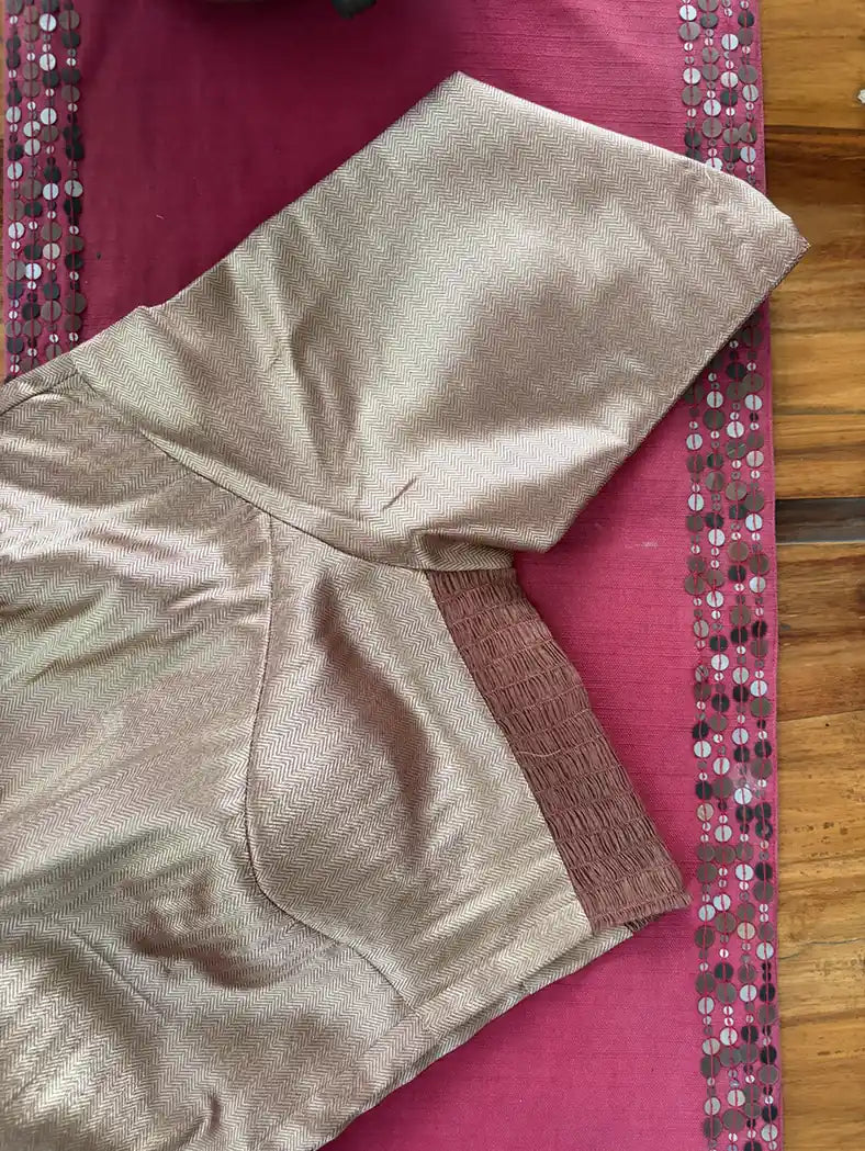 Antique Gold Smocked Blouse