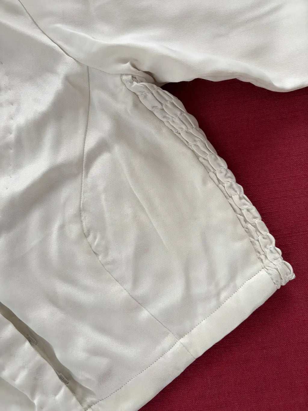 Ivory Silk Smocked Blouse