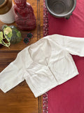 Ivory Silk Smocked Blouse