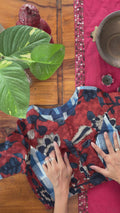 CC016 Rust Kalamkari Floral Blouse
